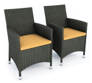 Sonax Cascade All Weather Wicker Chairs   Set of 2   Wicker Furniture