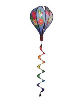 In the Breeze Hummingbird Flowers Hot Air Balloon Wind Spinner   Wind Spinners