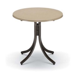 Telescope Casual 30 in. Round Werzalit Patio Dining Table without Umbrella Hole   Patio Tables