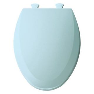 Bemis B1500EC464 Elongated Closed Front Molded Wood Toilet Seat with Cover in Dresden Blue   Toilet Seats