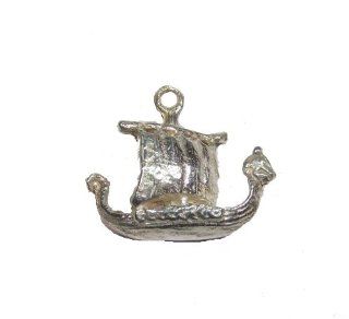 Sterling Silver Viking Ship Pendant Jewelry