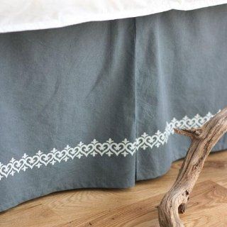 Amy Butler Bucharest Tailored Bed Skirt Charcoal GreyTwin  