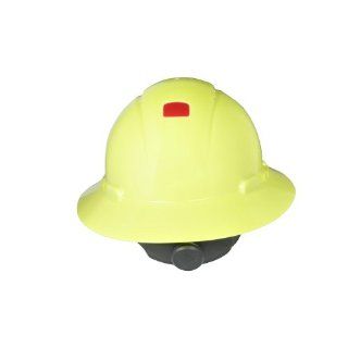 3M Full Brim Hard Hat H 809V UV, 4 Point Ratchet Suspension, Vented with Uvicator, Hi Vis Yellow Hardhats
