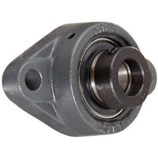 Hub City FB230DRWX7/8 Flange Block Mounted Bearing, 2 Bolt, Normal Duty, Relube, Eccentric Locking Collar, Wide Inner Race, Ductile Housing, 7/8" Bore, 1.809" Length Through Bore, 3.89" Mounting Hole Spacing