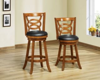 Monarch Atwood 24 in. Swivel Counter Stools   Set of 2   Bar Stools