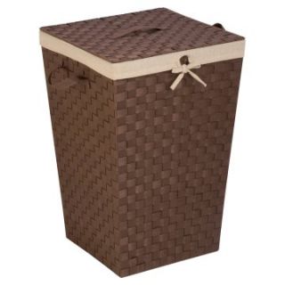 Honey Can Do Woven Strap Hamper With Liner and Lid   Laundry Hampers