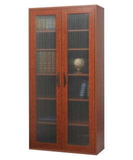 Storage Bookcase with Doors   Cherry   Bookcases