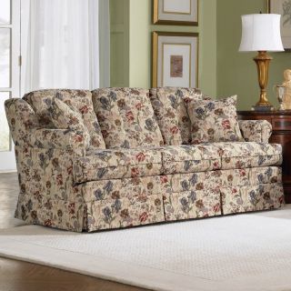 Charles Schneider English Acorn Fabric Sofa with Accent Pillows   Sofas