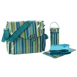 Kalencom Ozz Coated Diaper Bag   O'Stripes   Designer Diaper Bags