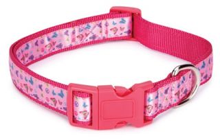 East Side Collection Butterfly Garden Collar   Pink   Dog Collars