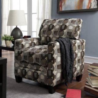 Serta San Paolo Collection Track Arm Accent Chair   Martini Coconut   Club Chairs