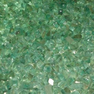 California Outdoor Concepts 1/4 in. Light Green Reflective Fire Glass   Fire Pit Accessories