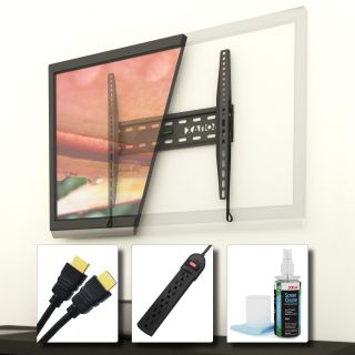 Sonax K 005 MPM Fixed Low Profile Wall Mount Kit with HDMI Cable / Surge Protector Power Bar / Screen Cleaner   TV Wall Mounts
