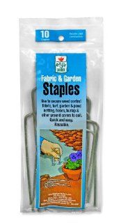 Easy Gardener 814 Landscape Fabric Steel Install Staples   10 Pack  Weed Barrier Fabric  Patio, Lawn & Garden