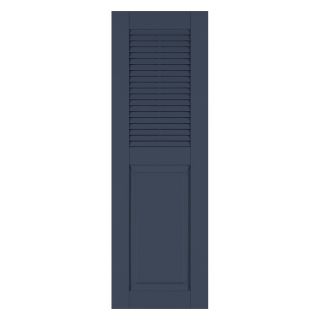 Perfect Shutters 16.25W in. Louvered Raised Panel Vinyl Shutters   Exterior Window Shutters