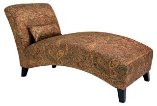 Handy Living Chaise Lounge   Paisley Sienna   Indoor Chaise Lounges
