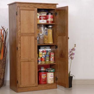 Concepts in Wood Multi Purpose Storage Cabinet Pantry   Oak   Pantry Cabinets