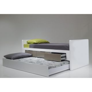 Jack & Jill Twin Trundle Bed   High Gloss White   Beds
