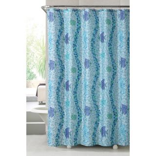 Victoria Classics Catalina Fish Shower Curtain with Resin Hooks   13 pc. Set   Shower Curtains