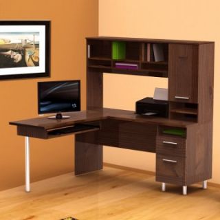 Nexera L Shaped Desk with Hutch   Desks