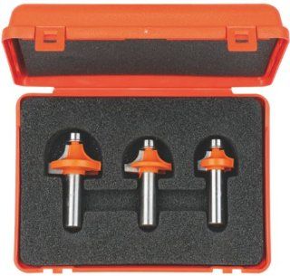 CMT 838.501.11 3 Piece Roundover Bit Set, 1/2 Inch Shank, Carbide Tipped   Rounding Over Router Bits  