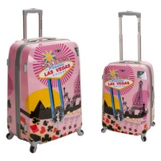 Rockland 2 Piece Las Vegas Polycarbonate/ABS Upright Luggage Set   Luggage Sets