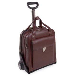 Siamod Pastenello Vertical Detachable Wheeled Leather Laptop Case   Cherry Red   Briefcases & Attaches