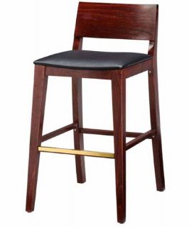Regal Juniper Beechwood 26 in. Counter Stool with Upholstered Seat   Bar Stools