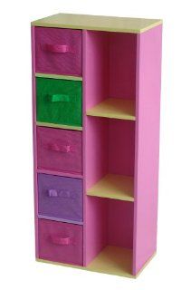 4Gr8 Kidz Pink Series Kids Wooden Cabinet Organizer Toys & Games
