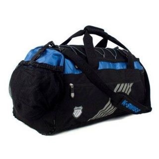 K Swiss Unisex Training Duffle Bag   Black/Brilliant Blue   Sports & Duffel Bags