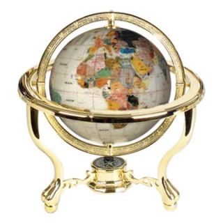 Metropolitan Mother of Pearl Swirl 6 inch Diam. Gemstone Desk Globe   Globes
