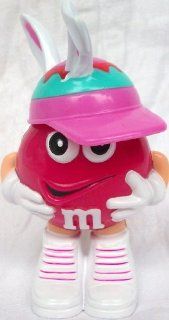 4" M&m Pink Figure with Easter Bunny Ears, Cake Topper Toys & Games