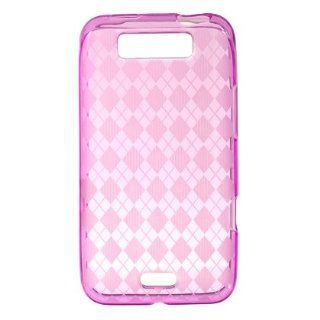 Hot Pink Argyle TPU Protector Case for LG Connect 4G MS840 Cell Phones & Accessories