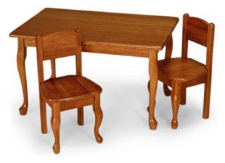 Gift Mark Queen Anne Rectangle Table and Chair Set   Kids Tables and Chairs