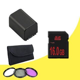 BP 819 Lithium Ion Replacement Battery + 16GB SDHC Memory Card + 58MM 3 Piece Filter Kit for Canon Vixia HFG10 XA10 HFS10 HFS20 HFS21 HFS30 HFS100 HFS200 Digital Camcorder DavisMAX BP819 Accessory Bundle  Digital Camera Accessory Kits  Camera & Photo