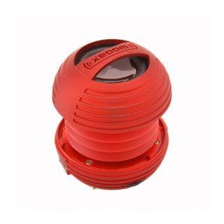 XBOOM Mini Portable Capsule Speaker with Rechargeable Battery and Enhanced Bass+ Resonator   Red   Players & Accessories