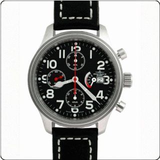 Zeno Men's New Pilot Classic Flieger Tri Compax Classic Power Reserve Chronograph # 9553 TVD PR BK Modern Watches Watches