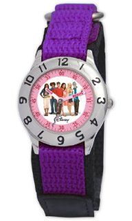 Disney Kids' D843S504 High School Musical Group Time Teacher Purple Velcro Strap Watch Watches