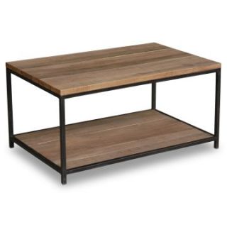 Sedona Cocktail Table with Wrought Iron Frame   Coffee Tables