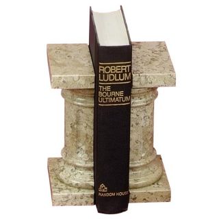 Fossil Pedestal Marble Bookends   Bookends