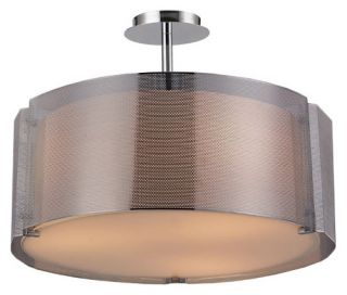 Bromi Design B3902 Lynch Iron Mesh Semi Flush Mount Light   Ceiling Lighting