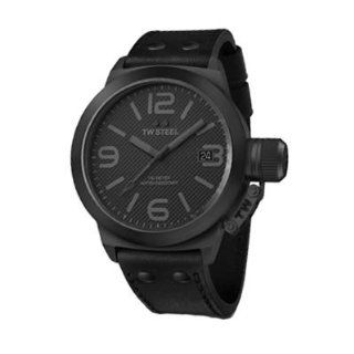 TW Steel Canteen Black Dial Black Leather Mens Watch TW844R TW Steel Watches