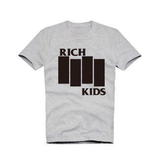 Kpop Bigbang Gdragon Rich Kids Short T shirt (M, GREY) Beauty