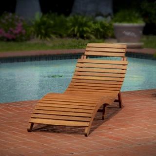 Lahaina Wood Outdoor Chaise Lounge   Outdoor Chaise Lounges