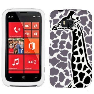 Nokia Lumia 822 Gray Giraffe Single On White Cover Case Cell Phones & Accessories