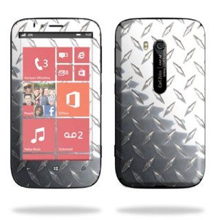 MightySkins Protective Skin Decal Cover for Nokia Lumia 822 Cell Phone T Mobile Sticker Skins Diamond Plate Cell Phones & Accessories