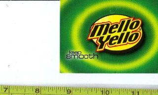 Medium Square Size Mellow Yellow LOGO Soda Vending Machine Flavor Strip, Label Card, Not a Sticker  
