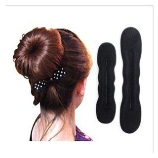HuaYang Lady Girl's Hair Twist Sponge Clip Hair Styling Braid Holder 16CM(1 Large + 1 Small)  Ponytail Holders  Beauty