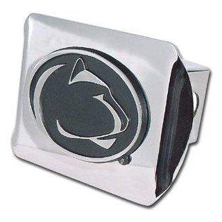 Penn State University Nittany Lions "Bright Polished Chrome with "Nittany Lion" Emblem" NCAA College Sports Trailer Hitch Cover Fits 2 Inch Auto Car Truck Receiver Automotive