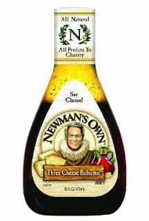 Newman's Own Salad Dressing 3 Cheese Balsamic, 16 Ounce (Pack of 3)  Grocery & Gourmet Food
